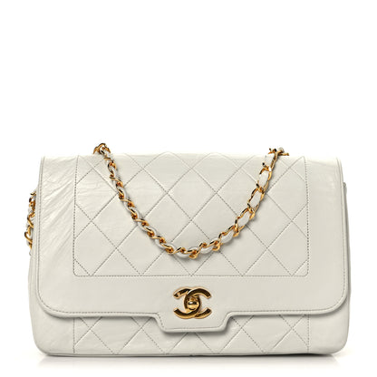 Chanel Lambskin Quilted Medium Single Flap White 1 of 9