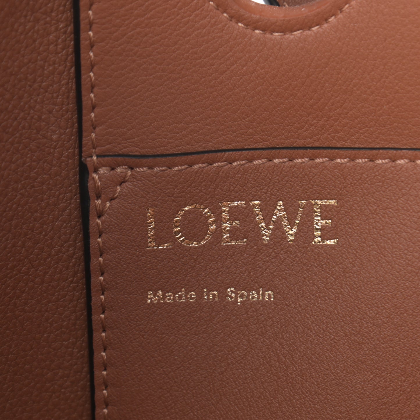 Wool Calfskin Small Love Anagram Tote Navy Tan