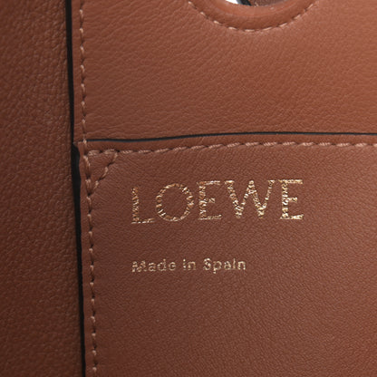 Loewe Wool Calfskin Small Love Anagram Tote Navy Tan 6 of 10