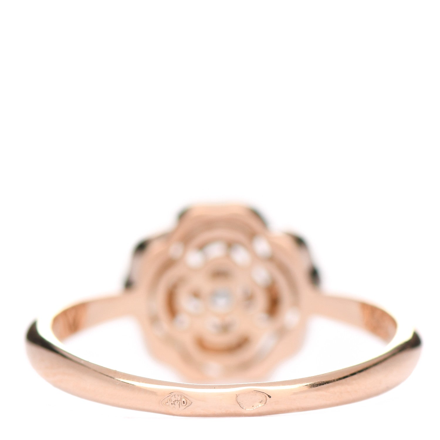 Chanel 18K Rose Gold Diamond Extrait de Camelia Ring 56 7.5 4 of 7