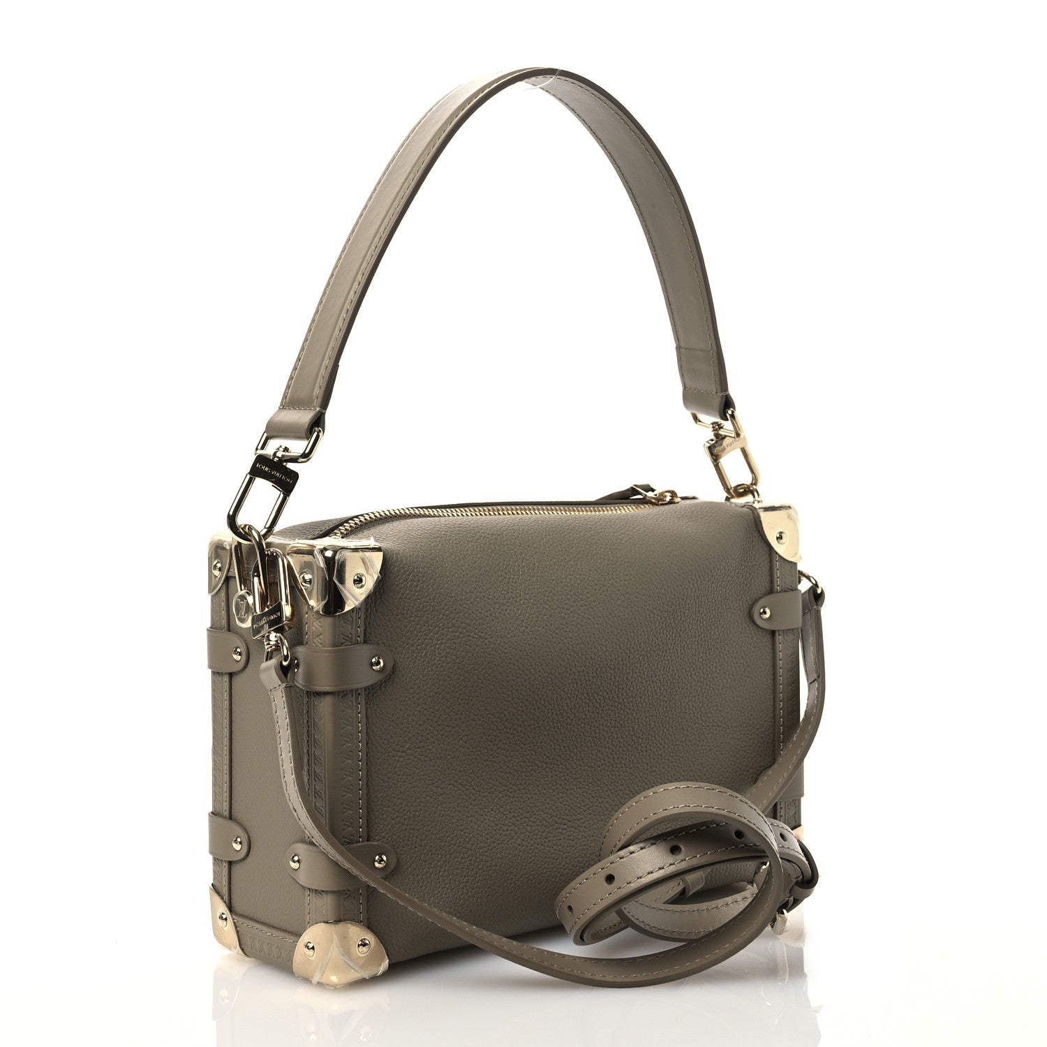 Louis Vuitton Calfskin Side Trunk MM Taupe 3 of 10