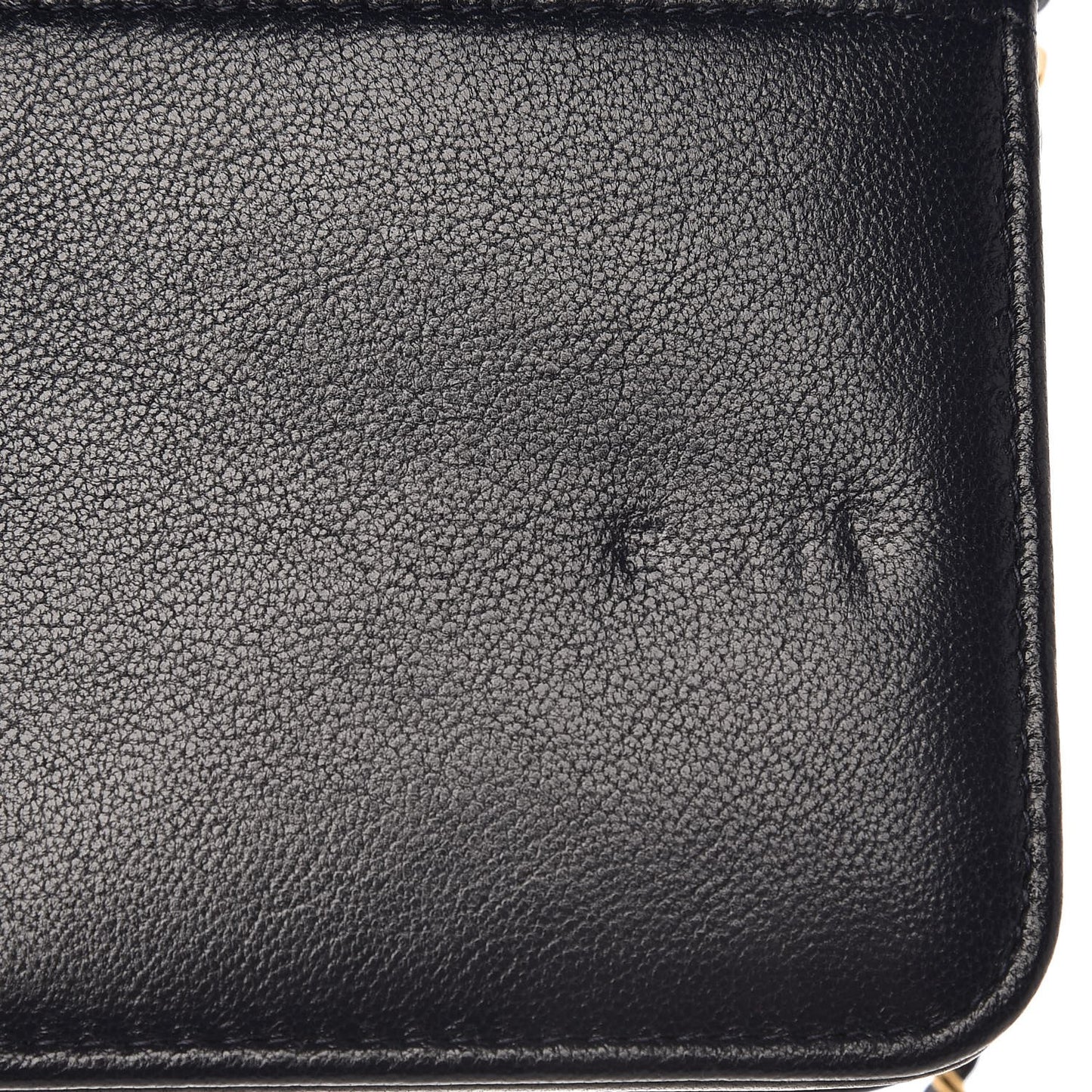 Sheepskin Quilted Mademoiselle Vintage Wallet On Chain WOC Navy