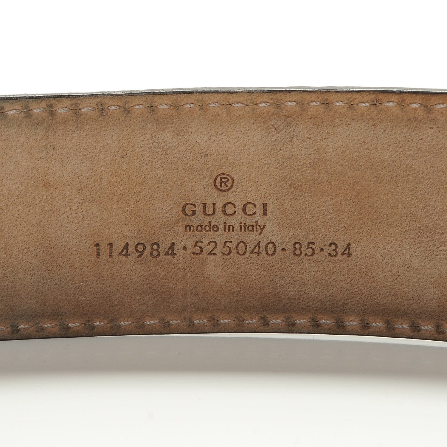 Gucci Guccissima Interlocking G Belt 85 34 Deep Cobalt 4 of 7