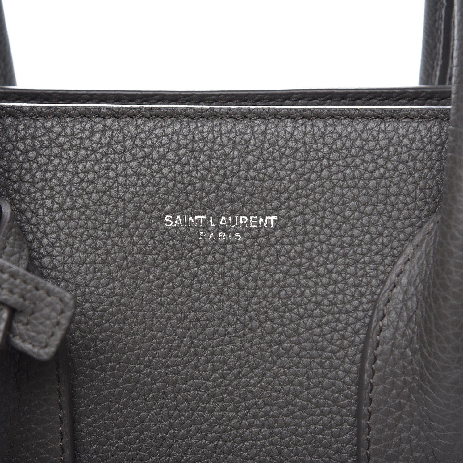 Saint Laurent Grained Calfskin Small Supple Sac De Jour Fog 7 of 8