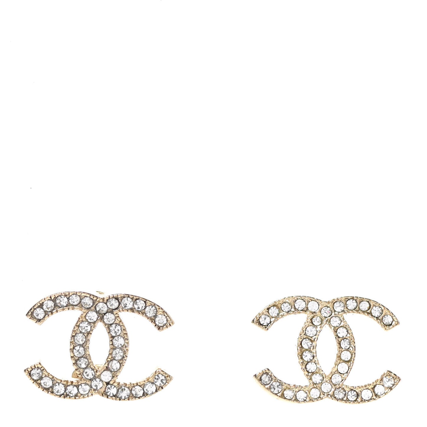 Crystal CC Earrings Gold