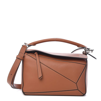 Loewe Calfskin Small Puzzle Bag Tan 1 of 9