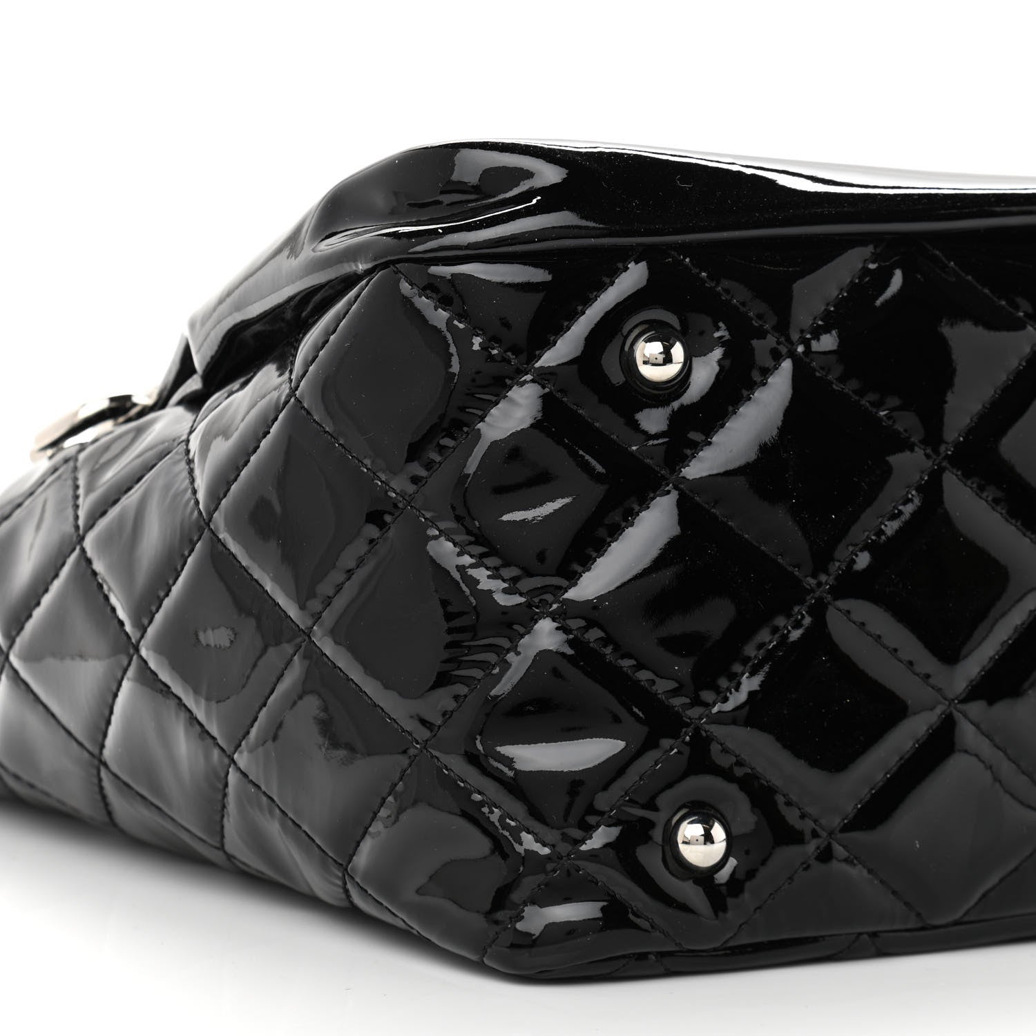 Chanel Patent Quilted Large Chic and Glitter Tote Black 9 of 10