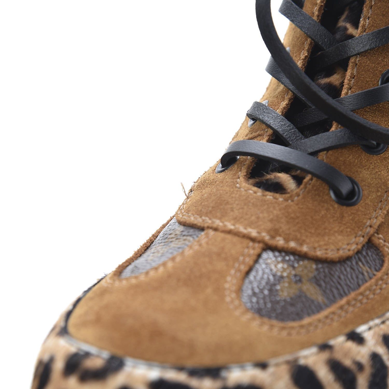 Louis Vuitton Suede Calfskin Monogram Laureate Platform Desert Boots 38 Cognac 7 of 7