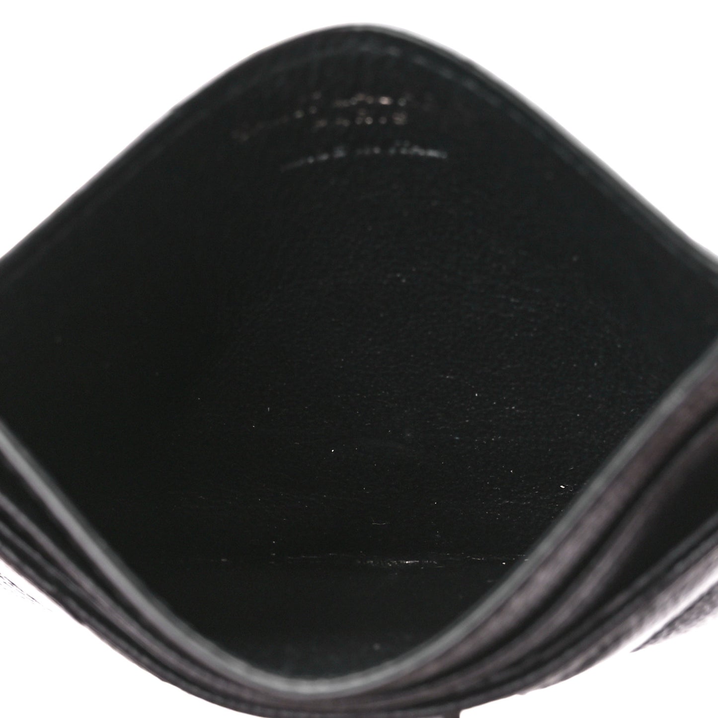 Grain De Poudre Matelasse Chevron Monochrome Monogram Credit Card Case Black