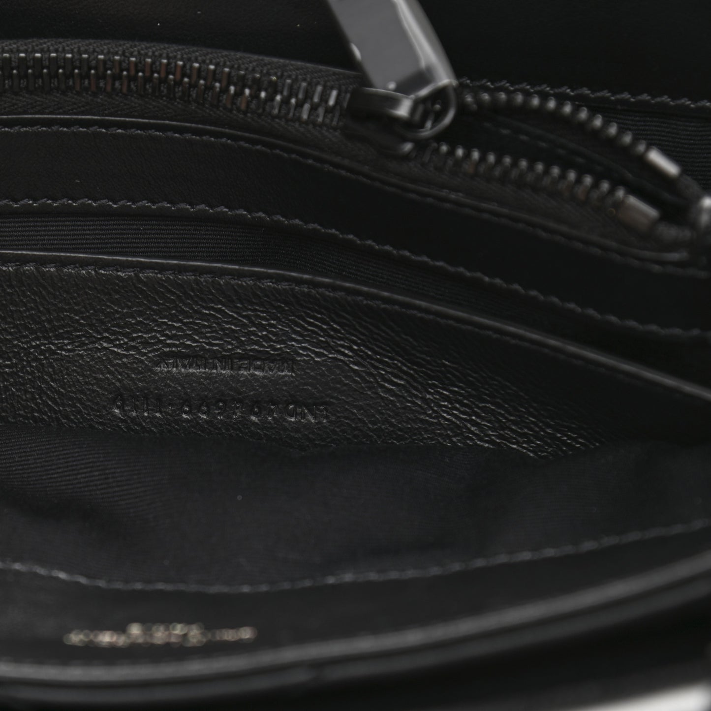 Calfskin Y Quilted Monogram Small Loulou Chain Satchel Black