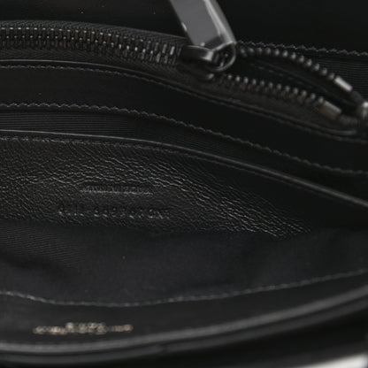 Saint Laurent Calfskin Y Quilted Monogram Small Loulou Chain Satchel Black 8 of 11