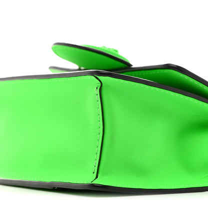 Versace Calfskin Rubber Medusa Shoulder Bag Lime 9 of 12
