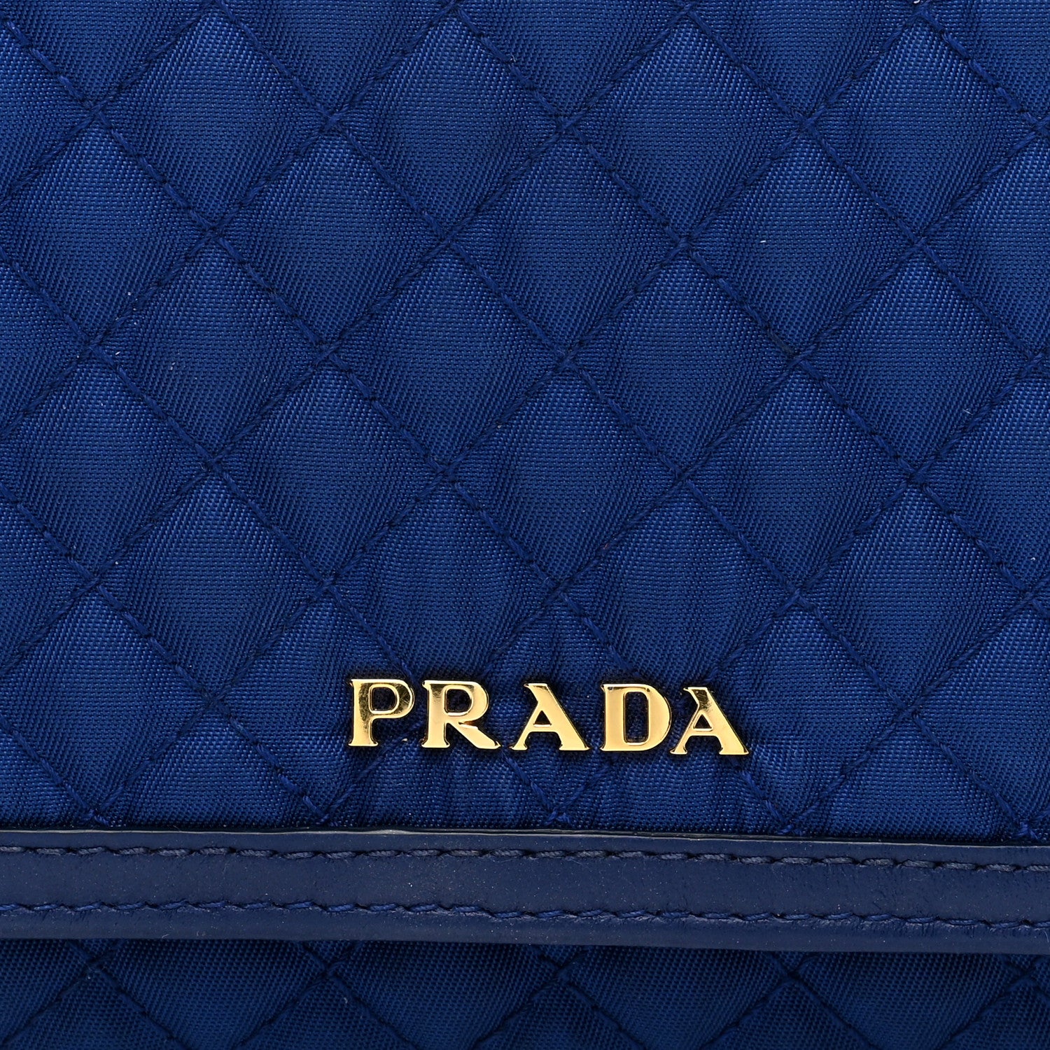 Prada Tessuto Quilted Mini Crossbody Wallet Bleuette 7 of 10