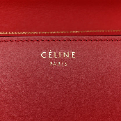 Celine Box Calfskin Medium Classic Box Flap Bag Red 6 of 13