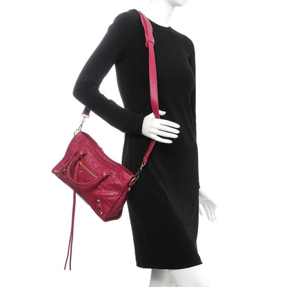 Balenciaga Agneau Classic Gold Hardware S City Rose Dahlia 2 of 8