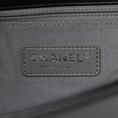 Chanel Calfskin Chevron Quilted Medium Boy Flap Black 6 of 11