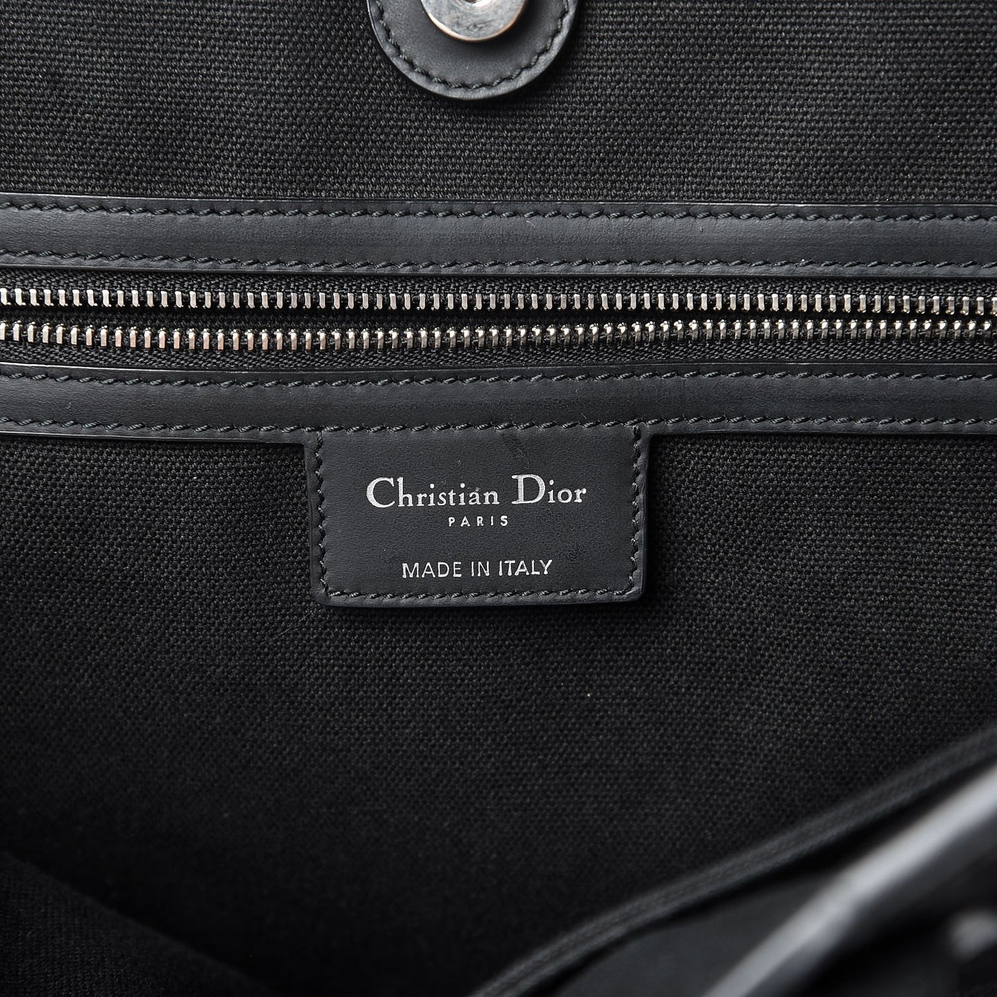 Coated Canvas Cannage Panarea Shopping Tote Black