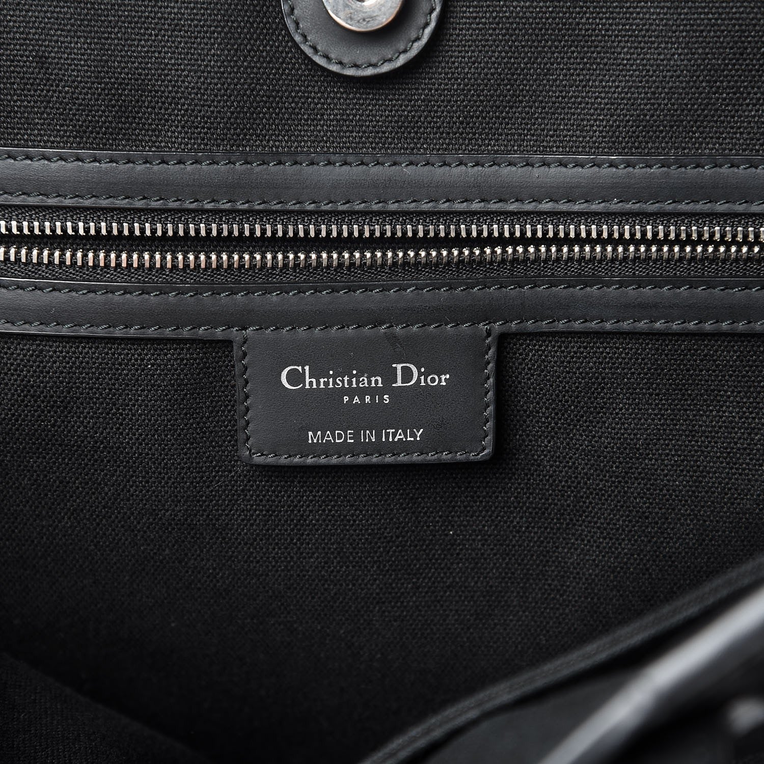 Christian Dior Coated Canvas Cannage Panarea Shopping Tote Black 6 of 8