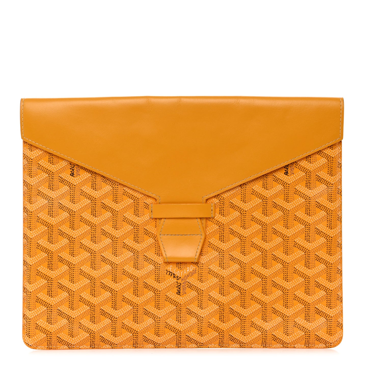 Goyardine Large Commando Envelope 2 Flat Pouch Yellow