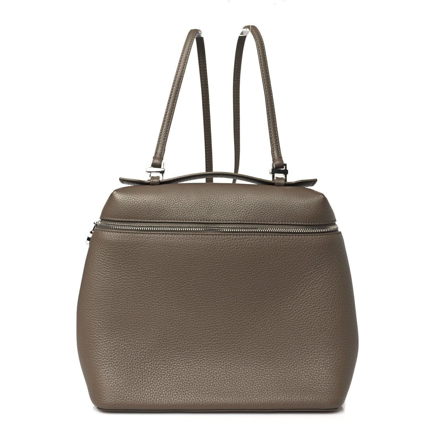 Loro Piana Grained Calfskin Extra Pocket L23.5 Backpack Warm Mastic 1 of 9