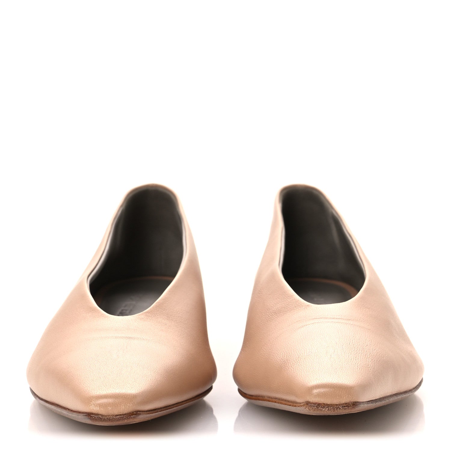 値下げ【BOTTEGA VENETA】 NAPPAフラットシューズ39 Bottega Veneta Nappa Almond Flats 39 Cipria 1781110 – FASHIONPHILE