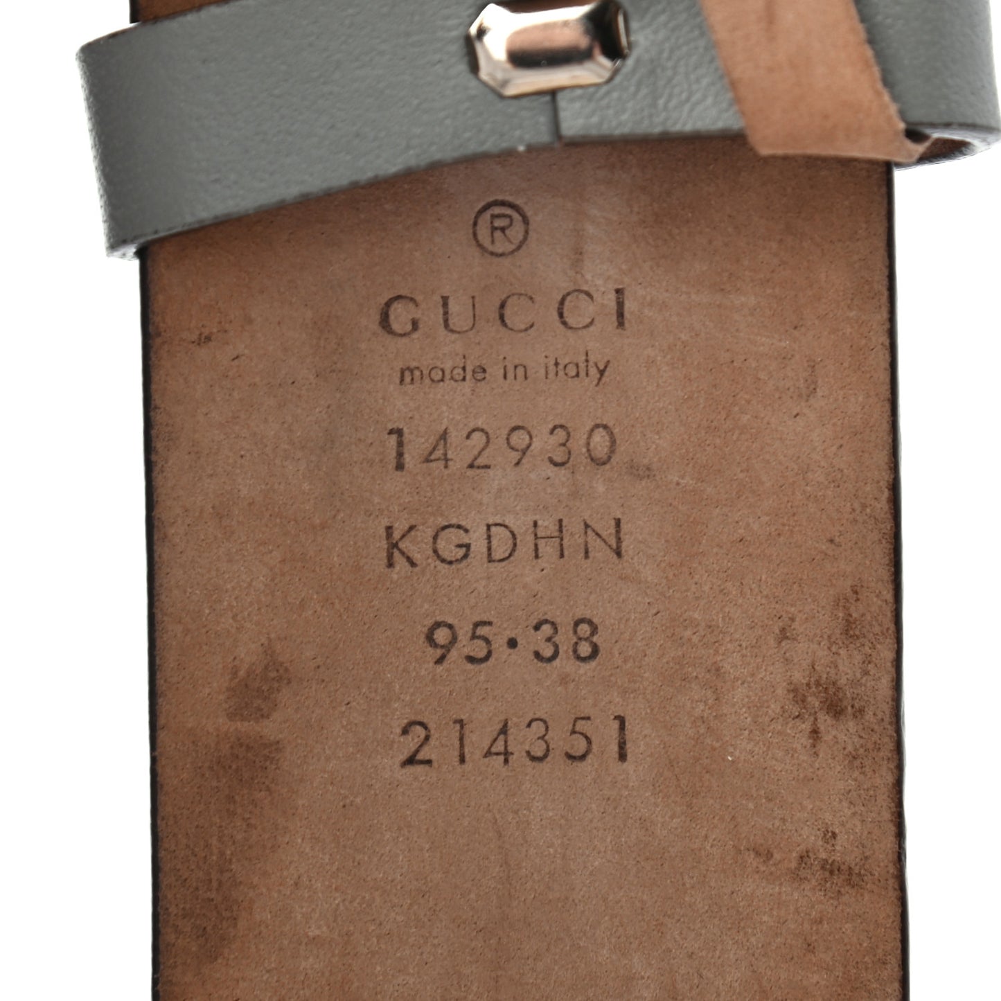 GG Supreme Monogram Interlocking G Belt 95 38 Ecru Grigio