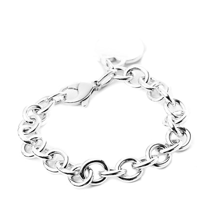 Tiffany Sterling Silver Heart Tag Charm Bracelet 3 of 4