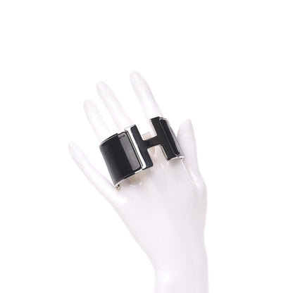 Hermes Enamel Extra Wide Clic Clac H Bracelet PM Black 2 of 6
