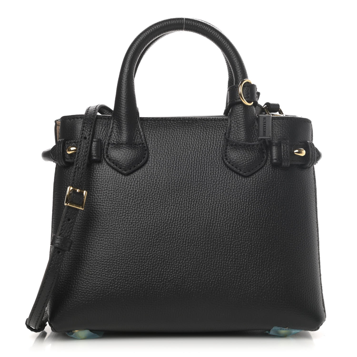 Burberry Derby Calfskin House Check Baby Banner Tote Black 1 of 4