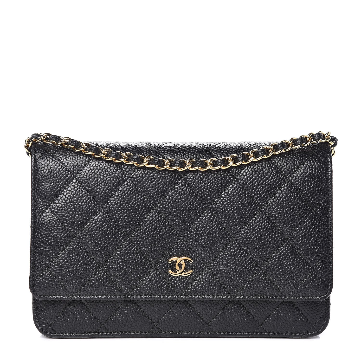 Chanel Caviar Quilted Wallet On Chain WOC Black 1 of 11
