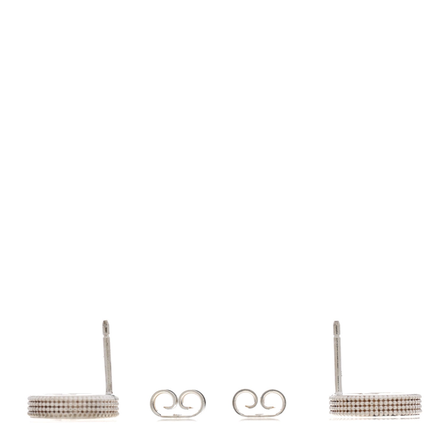 Gucci Sterling Silver Interlocking G Stud Earrings 3 of 4