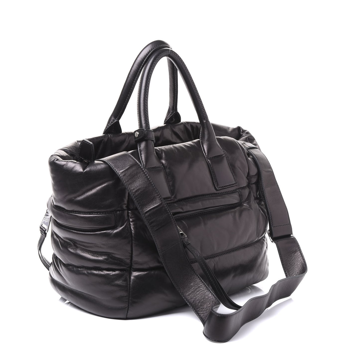 Nappa Bomber Tote Black