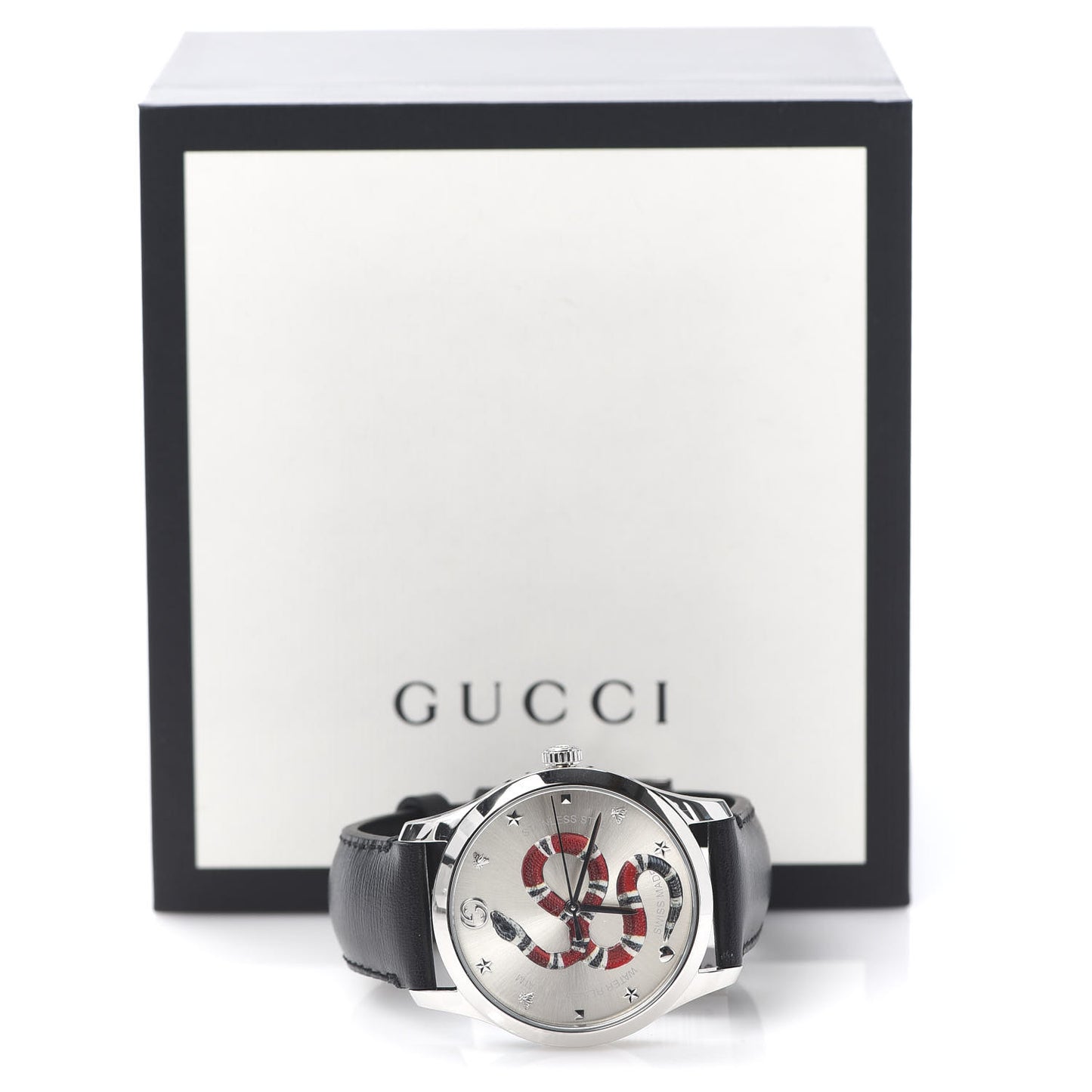 Stainless Steel Calfskin 38mm G-Timeless Snake Quartz Watch