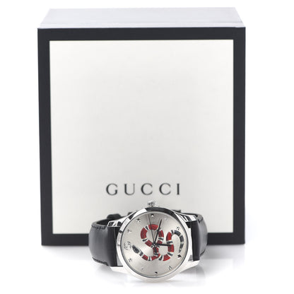 Gucci Stainless Steel Calfskin 38mm G-Timeless Snake Quartz Watch 6 of 6