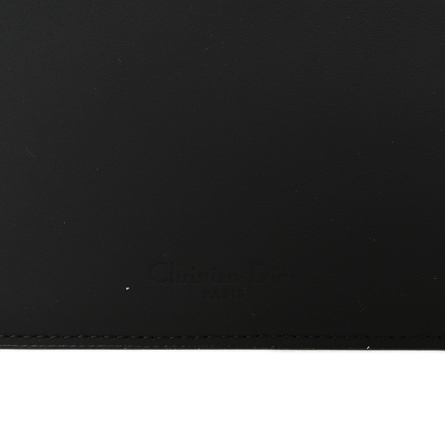Ultra Matte Calfskin Saddle Chain Wallet Pouch Black
