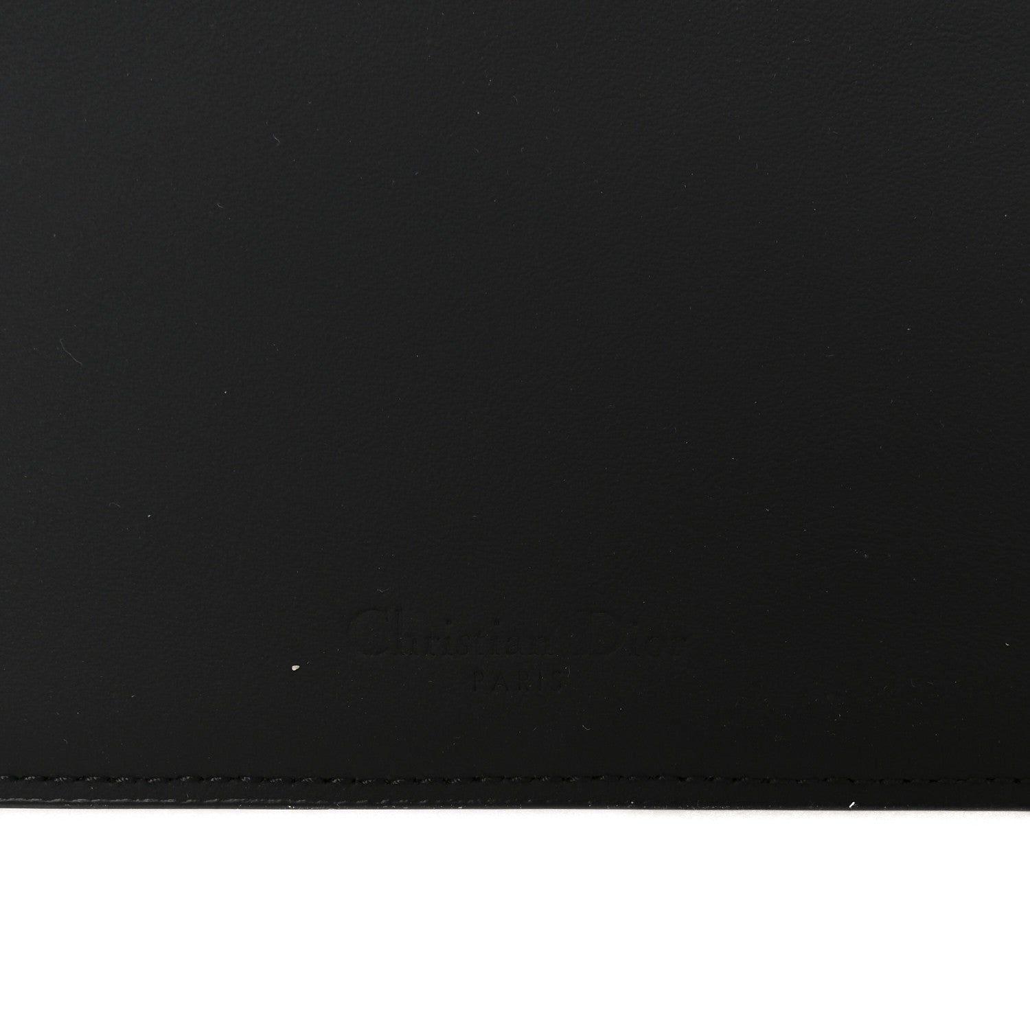 Christian Dior Ultra Matte Calfskin Saddle Chain Wallet Pouch Black 9 of 13