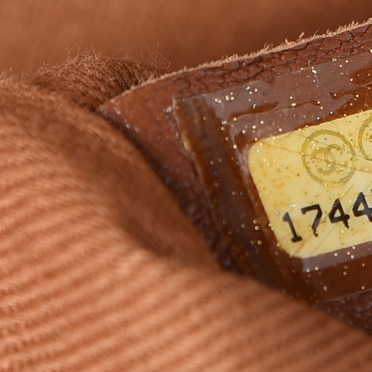 Iridescent Caviar Chic Quilt Tote Beige