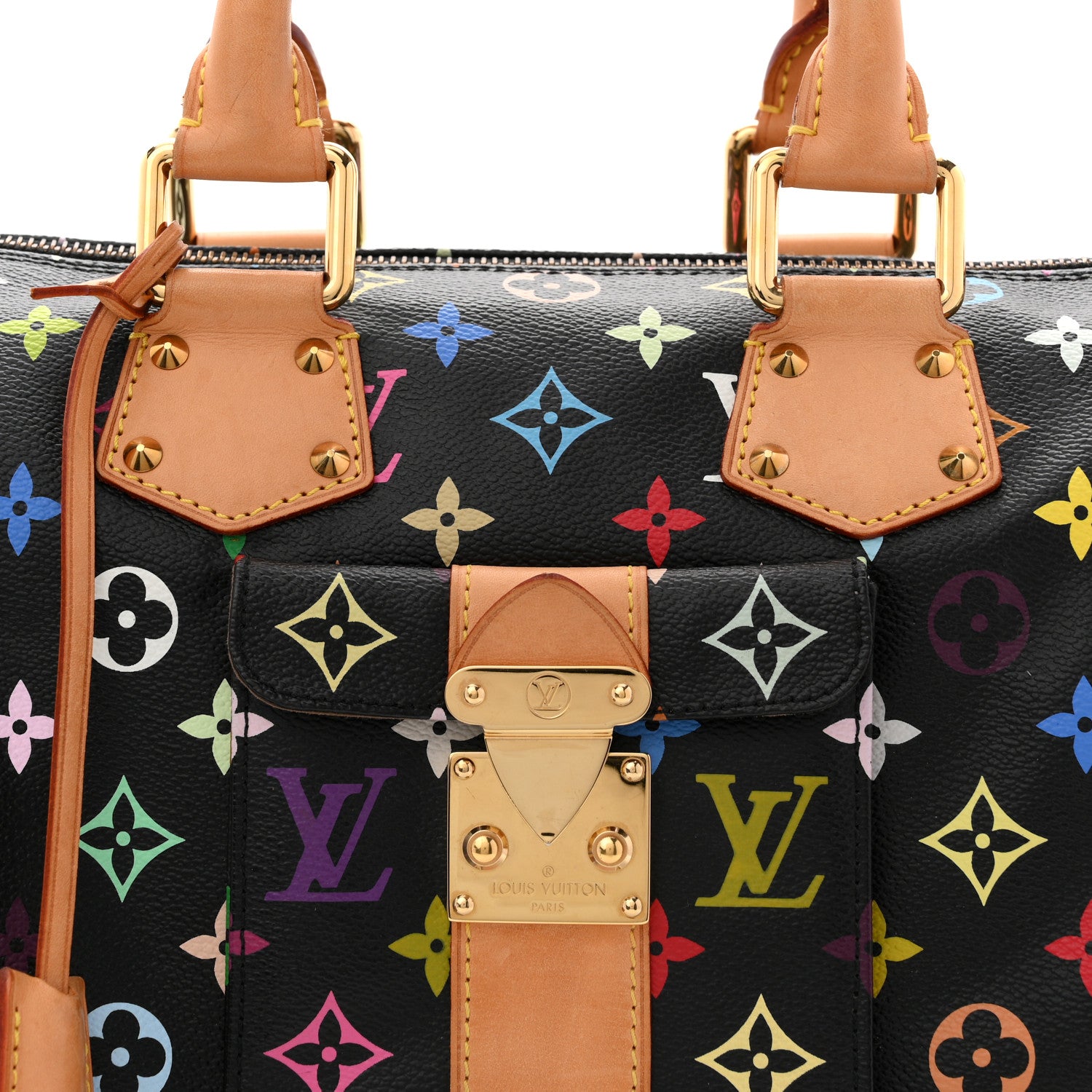 Louis Vuitton Monogram Multicolor Speedy 30 Black Black 8 of 10