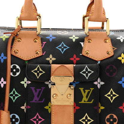 Louis Vuitton Monogram Multicolor Speedy 30 Black Black 8 of 10