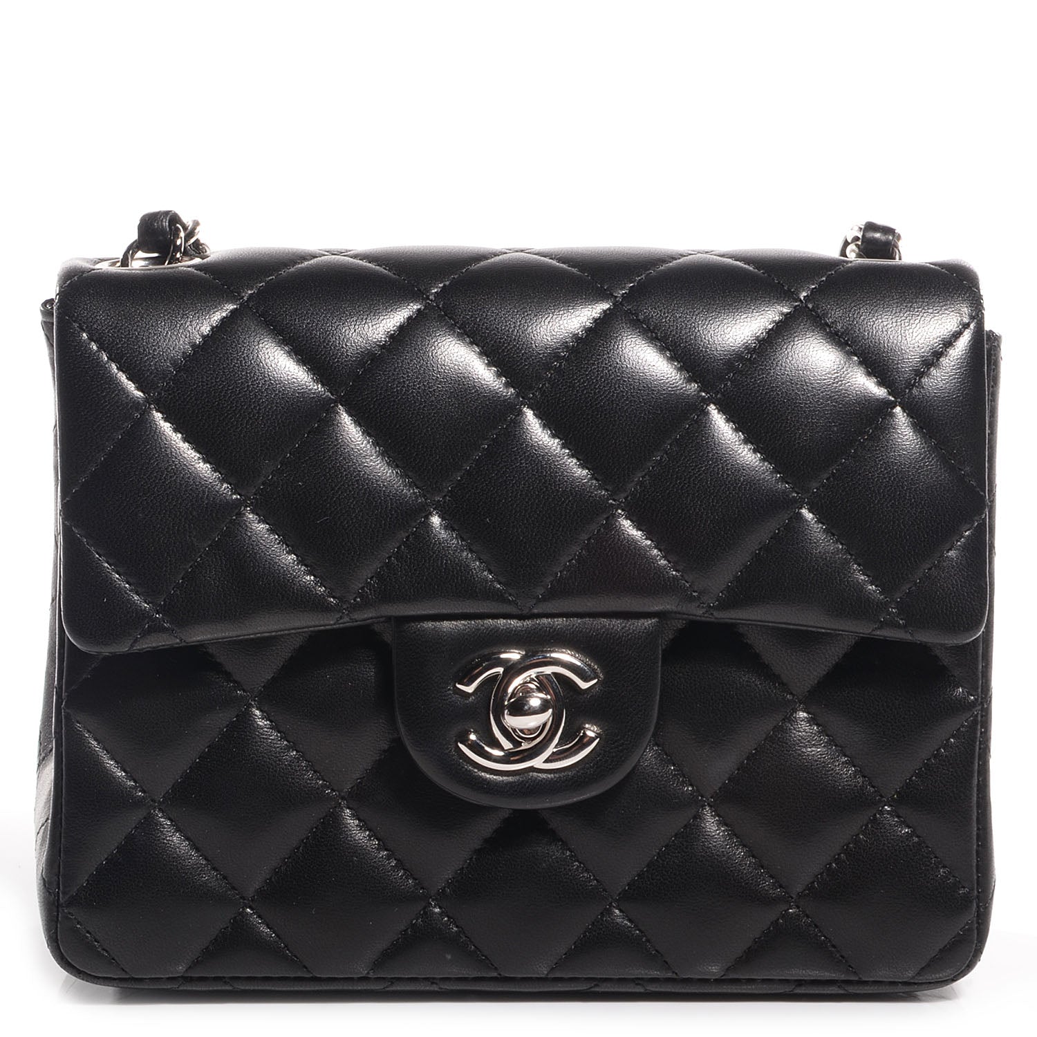 Chanel Lambskin Mini Square Flap Black 1 of 9