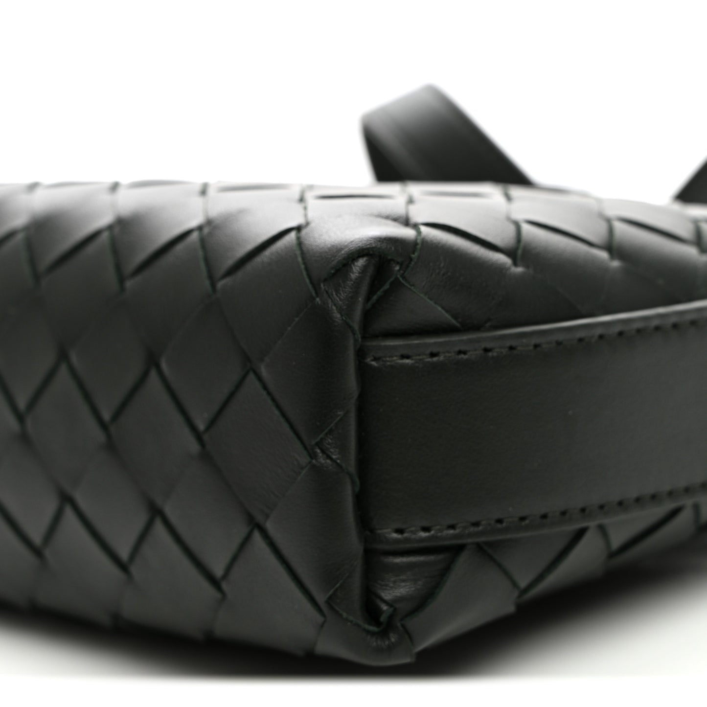 Calfskin Intrecciato Traveler Phone Pouch Dark Green