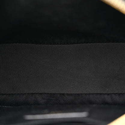 Saint Laurent Patent Calfskin Crocodile Embossed Monogram Lou Camera Bag Black 5 of 12