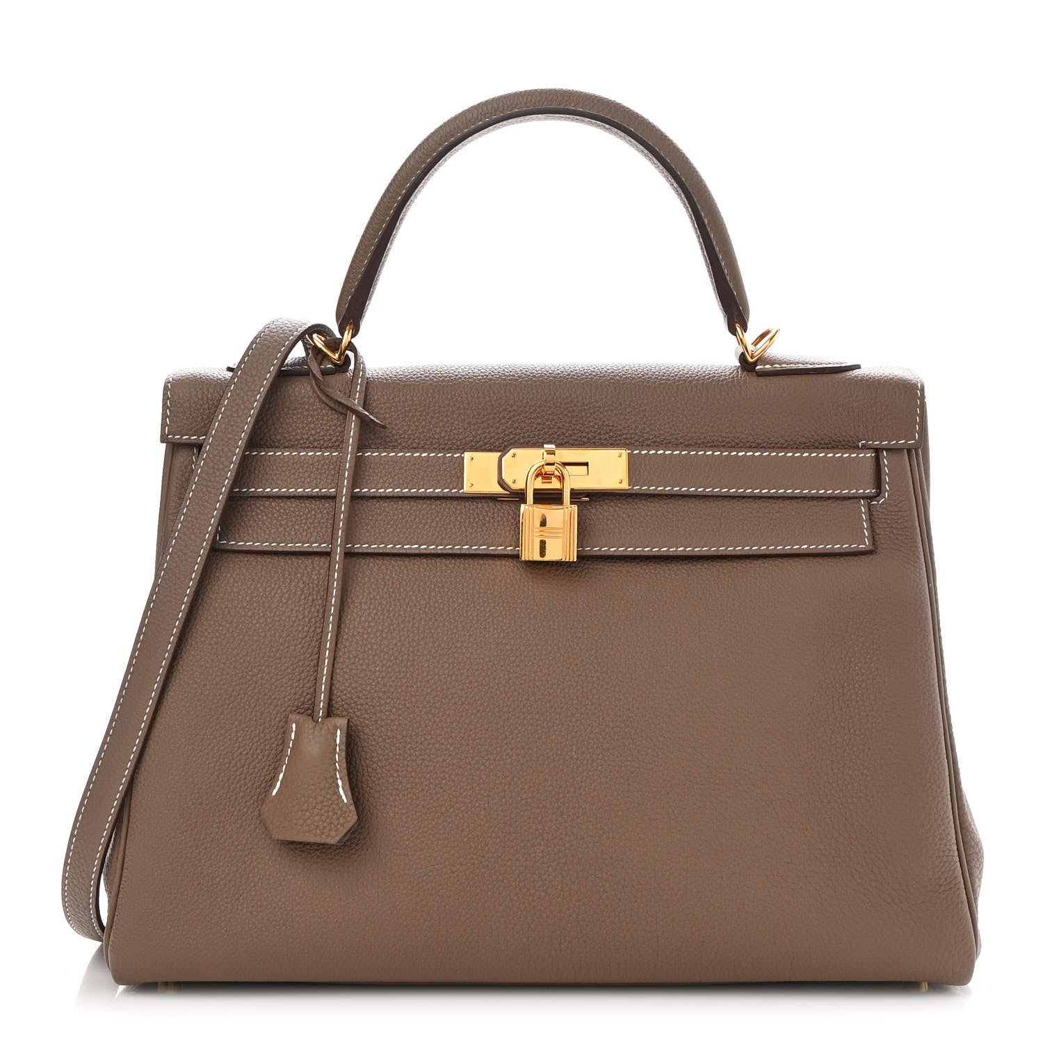 Hermes Togo Kelly Retourne 32 Etoupe 1 of 11
