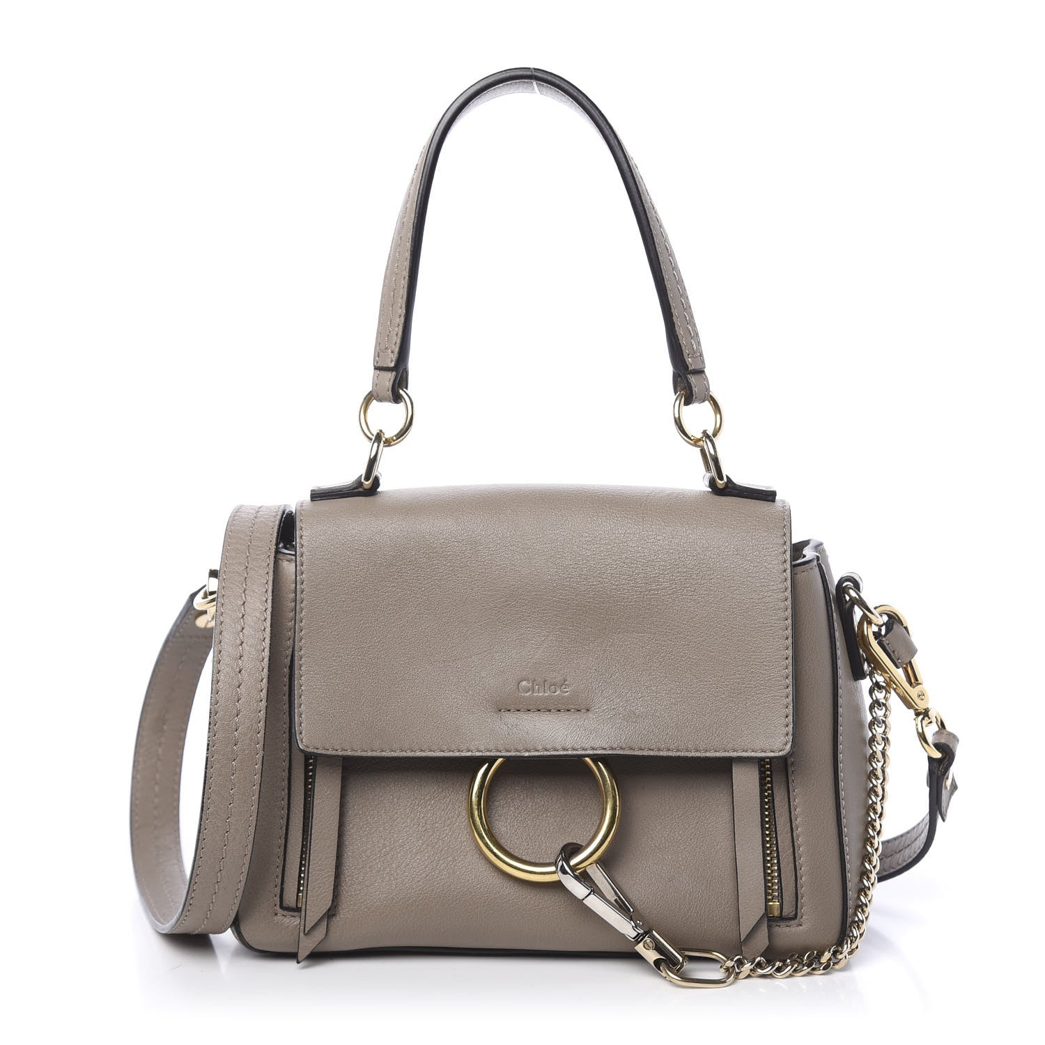 Chloe Calfskin Mini Faye Day Shoulder Bag Motty Grey 1 of 12