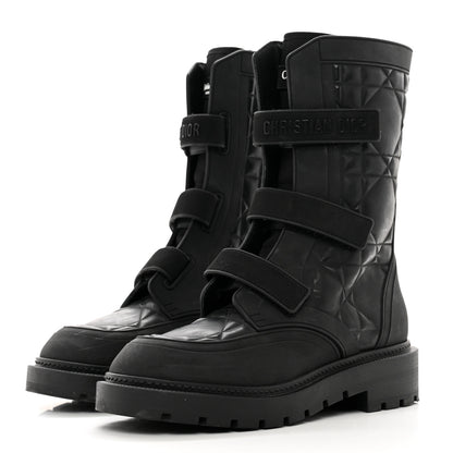 Christian Dior Rubber Macrocannage Dio(r)evolution Ankle Boots 37 Black 3 of 9