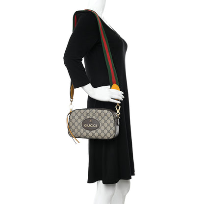 Gucci GG Supreme Monogram Web Neo Vintage Shoulder Bag Beige New Acero Crop 2 of 10