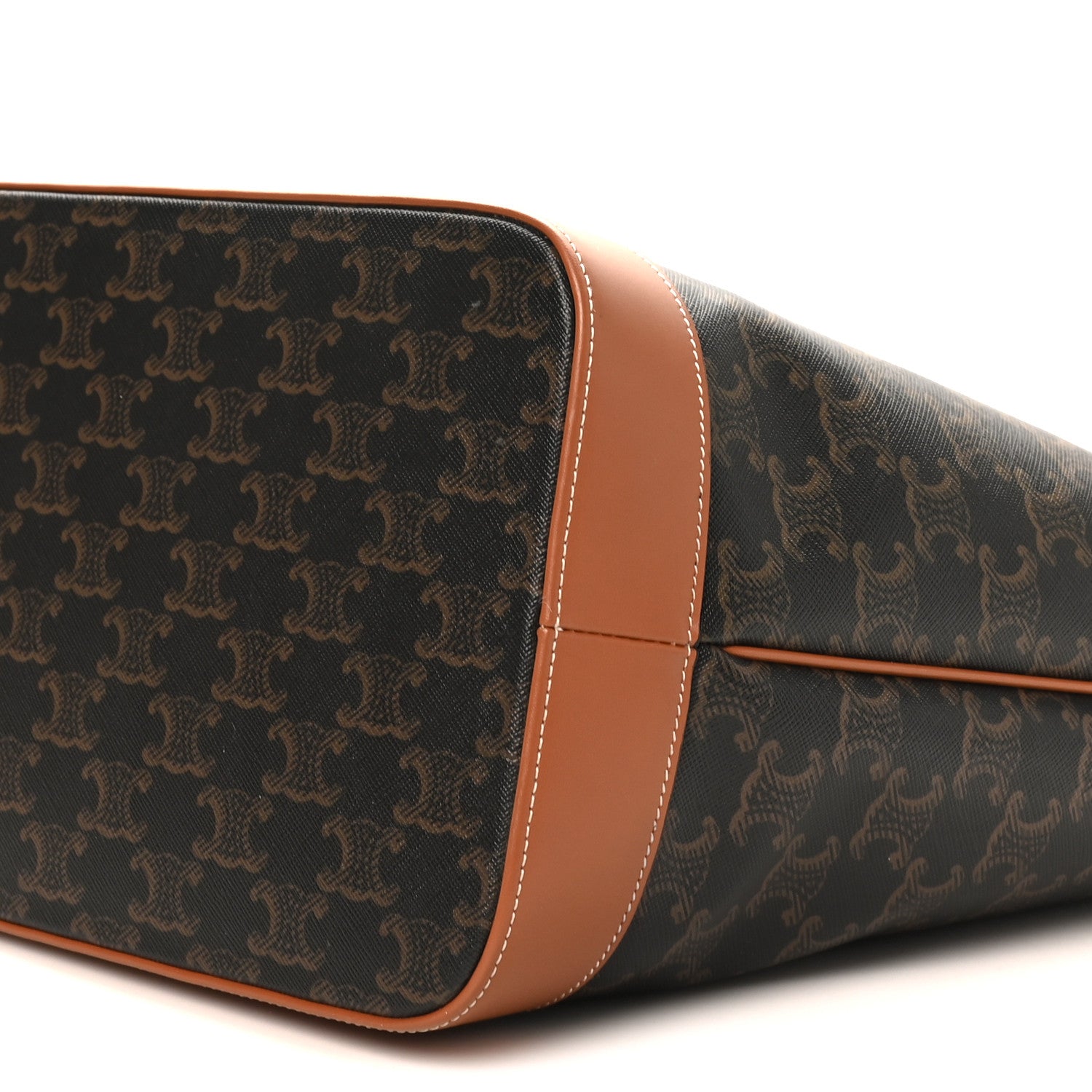 Celine Triomphe Canvas Calfskin Medium Cabas Bag Tan 9 of 9