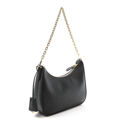 Prada Saffiano Lux Re-Edition 2005 Shoulder Bag Black 3 of 9