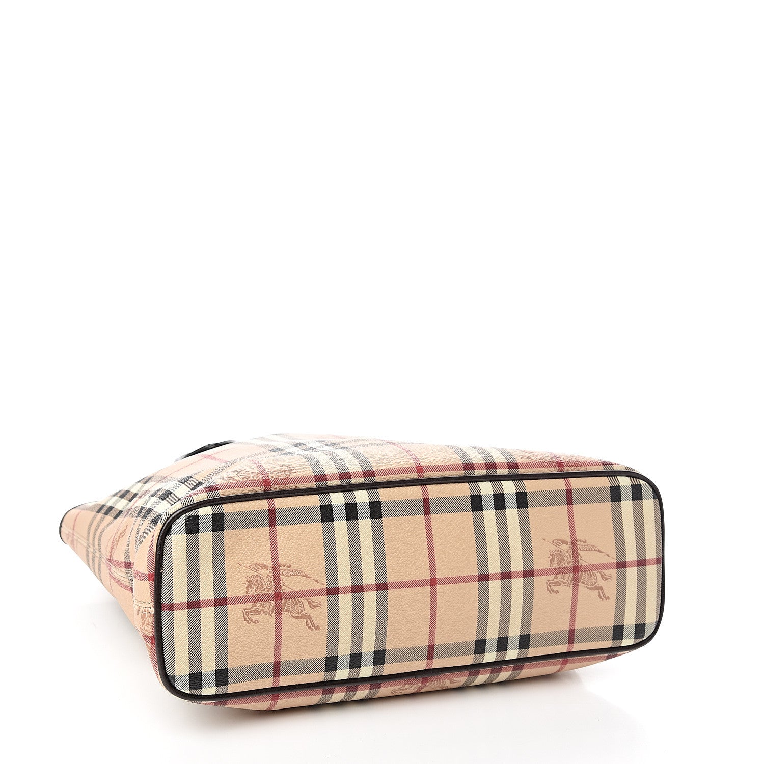 Burberry Haymarket Check Small Onslow Tote Chocolate 3 of 11