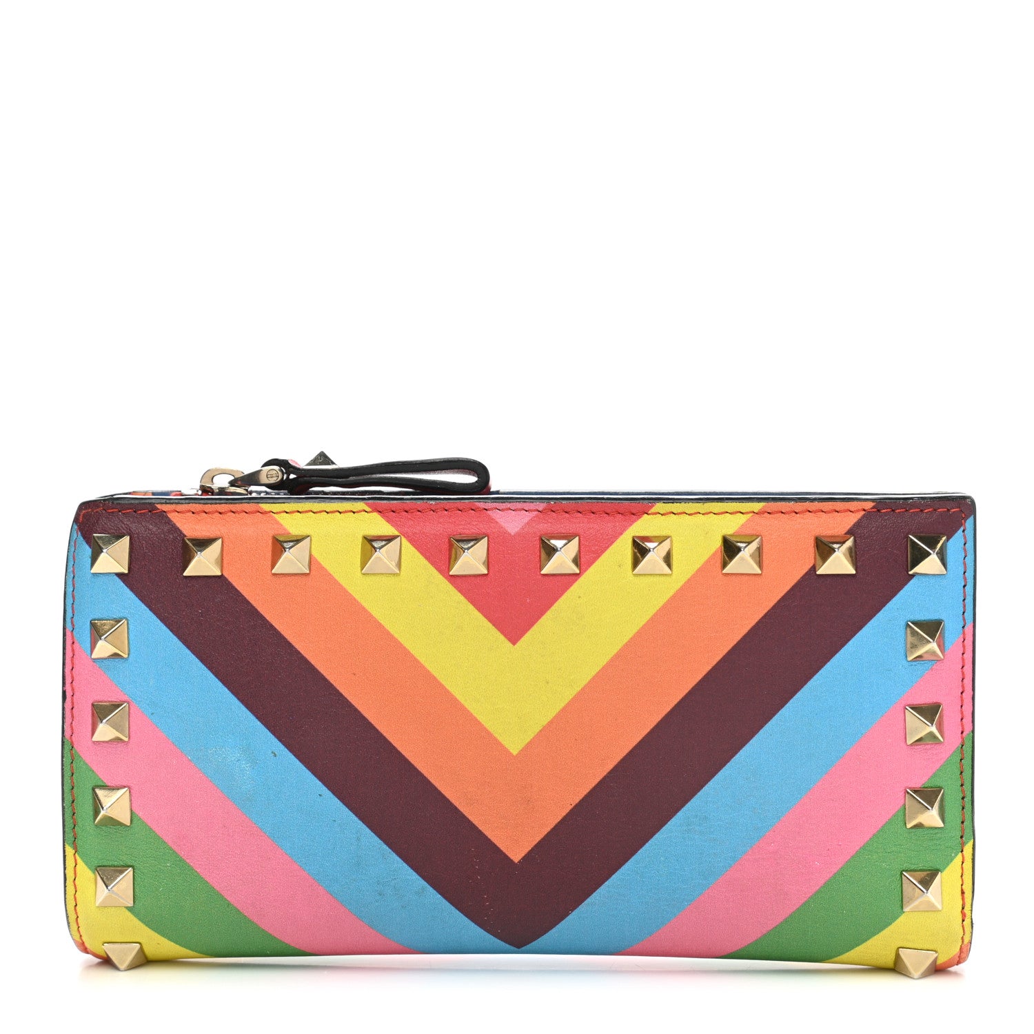 Valentino Garavani Calfskin Rockstud Continental Wallet Multicolor 1 of 15